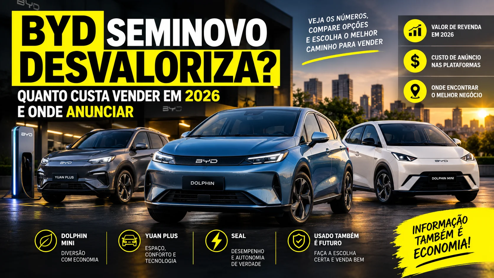 BYD seminovo desvaloriza? Quanto custa vender em 2026 e onde anunciar