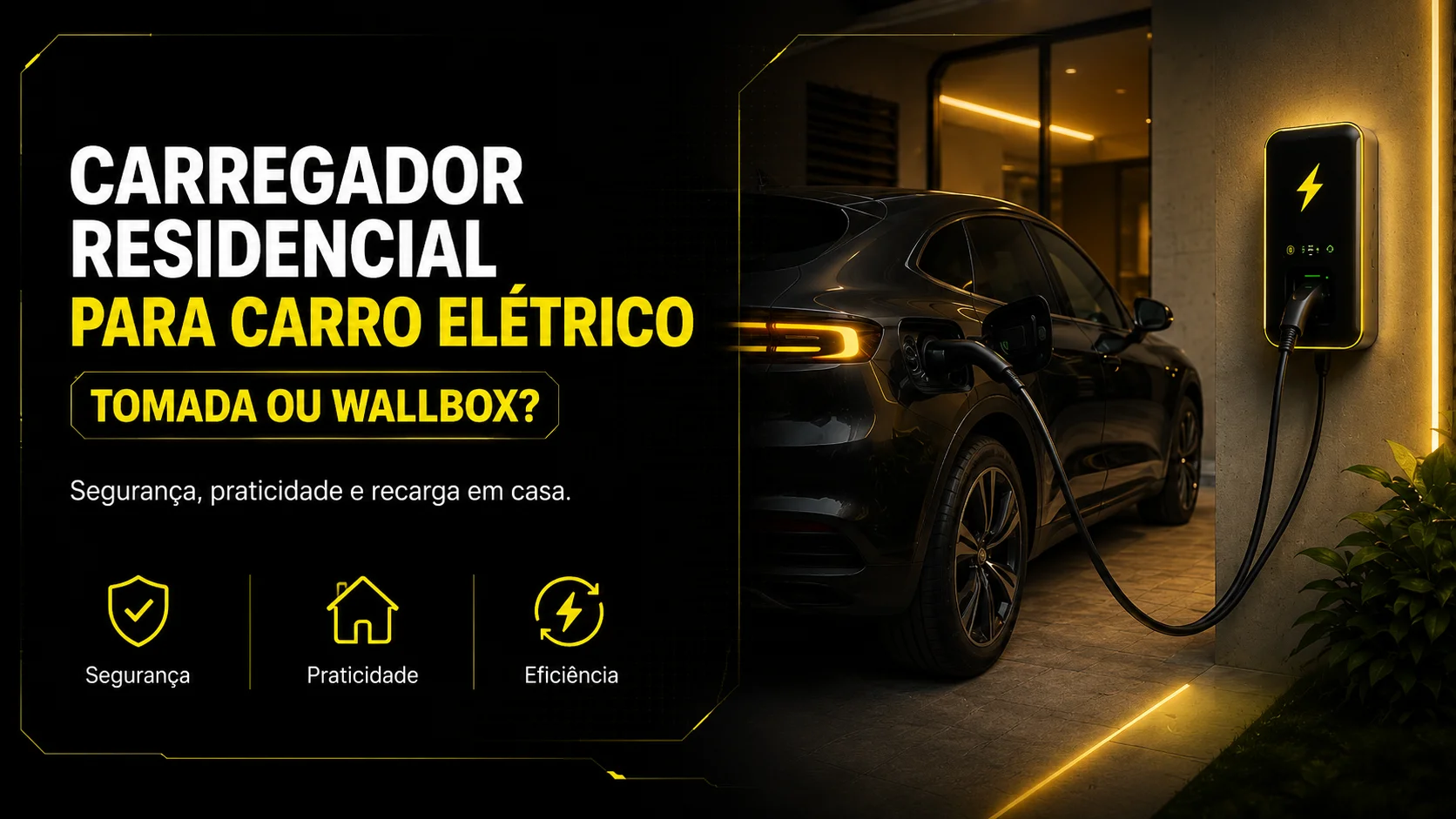 Carregador residencial para carro elétrico: tomada ou wallbox?