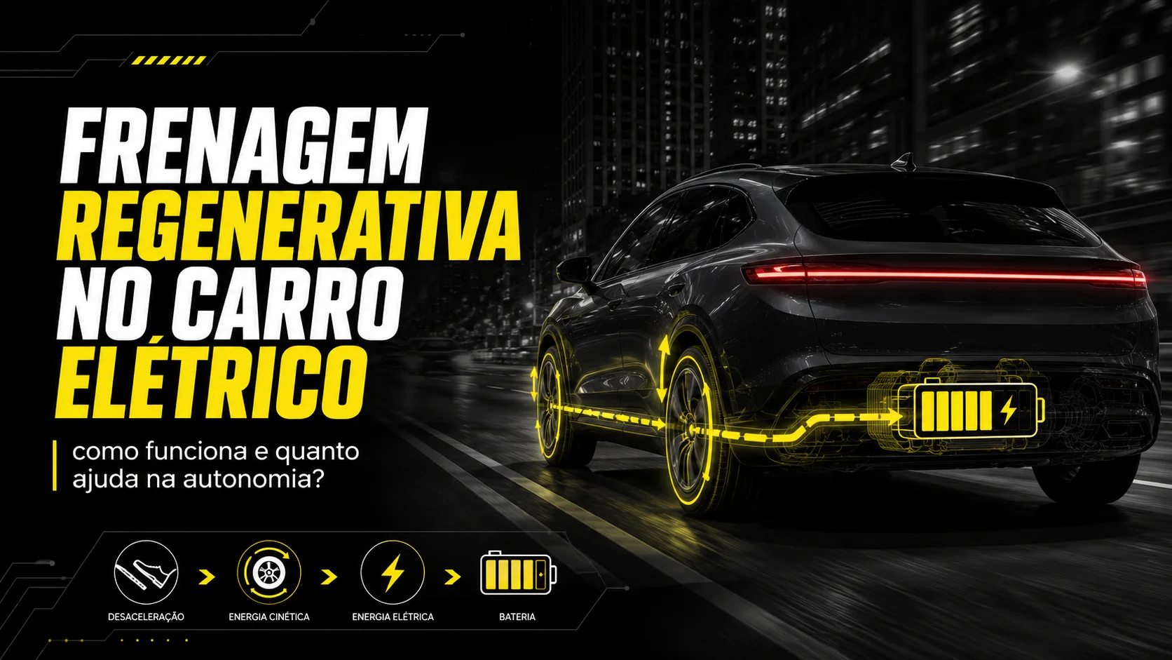 Frenagem regenerativa no carro elétrico: como funciona e quanto ajuda na autonomia?