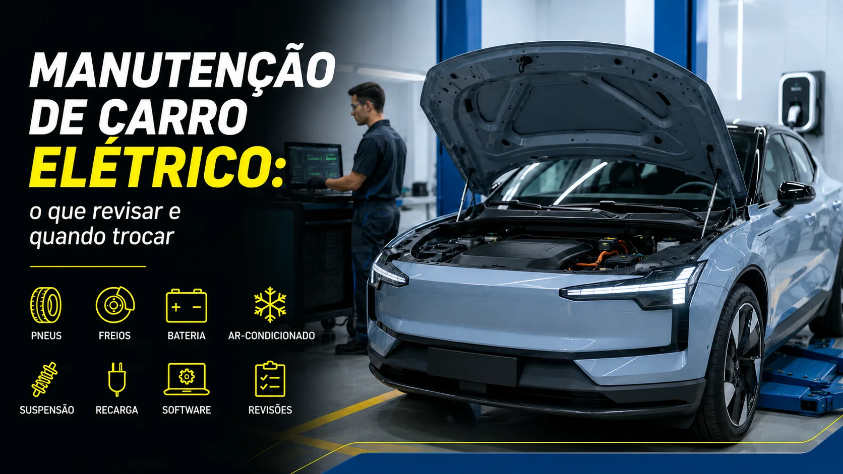 Manutenção de carro elétrico: o que revisar e quando trocar