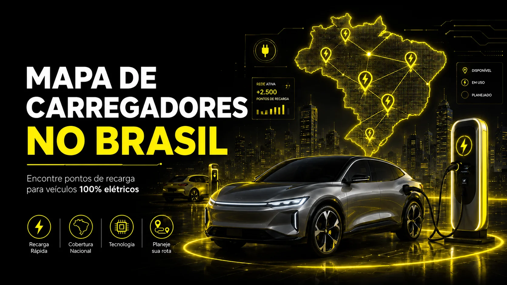Onde carregar carro elétrico no Brasil? Veja o mapa de carregadores da ZVOLTS