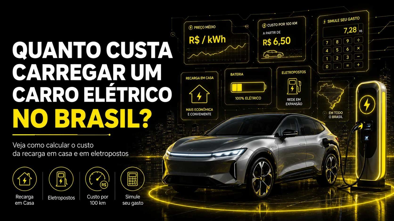 Quanto custa carregar um carro elétrico no Brasil? Veja como calcular