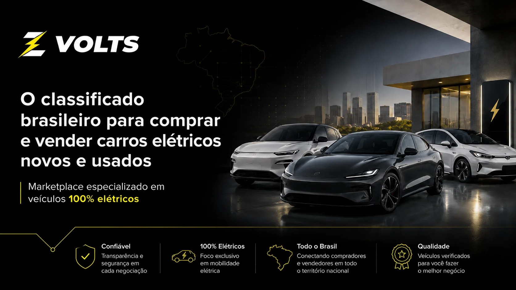 ZVOLTS: o classificado brasileiro para comprar e vender carros elétricos novos e usados